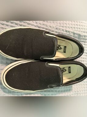 Vans Black Slip-On Canvas Loafers